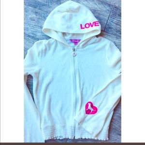 Pink terry cloth sweat jacket